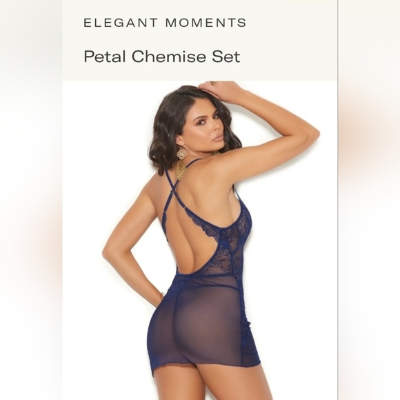 NEW ELEGANT MOMENTS, PETAL CHEMISE 2 PIECE SET! SIZE MEDIUM! - Picture 2 of 6